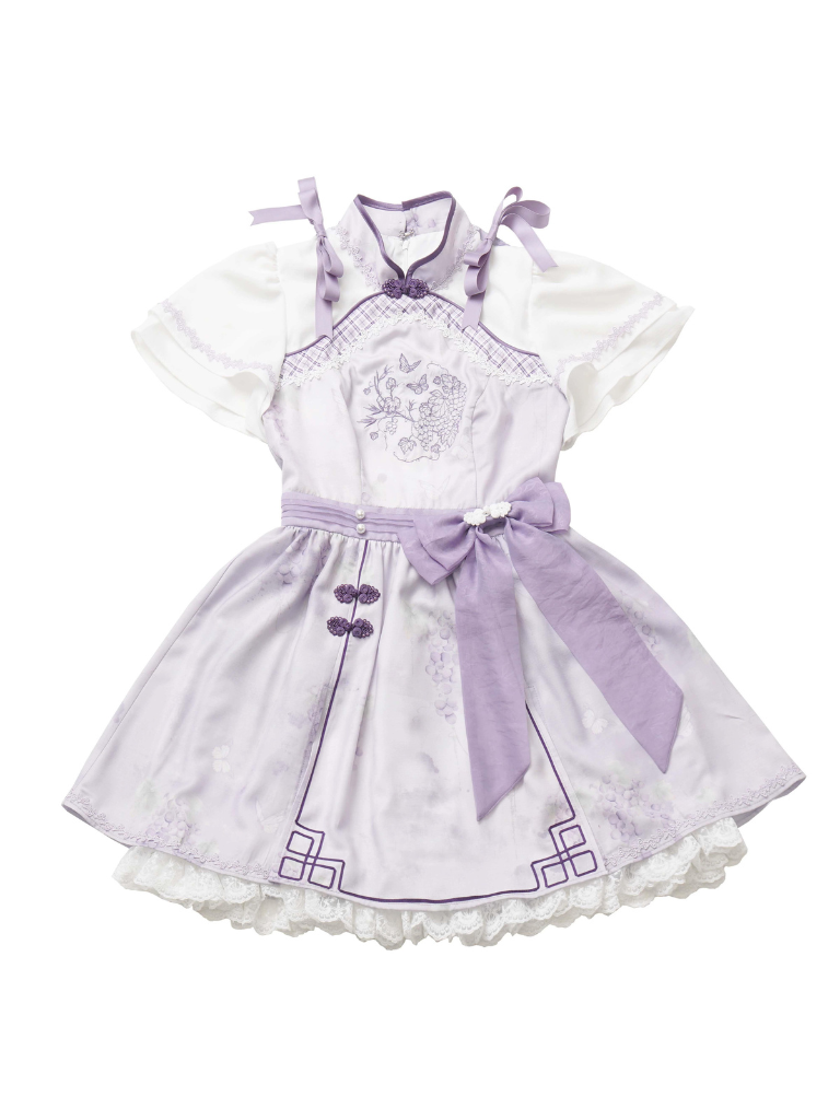 中国パープルニュードリームショールスーツライラック