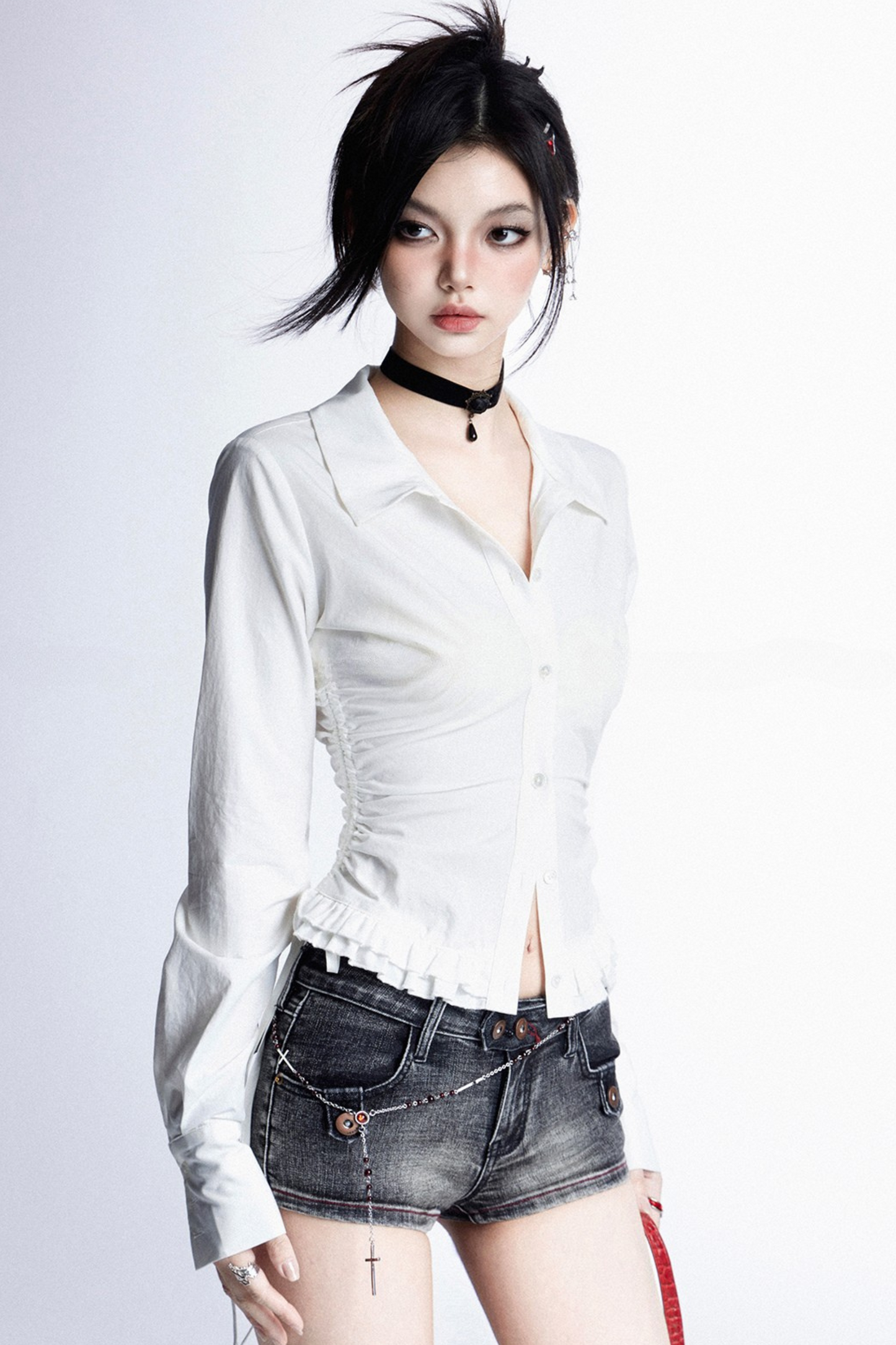 ウエストパンツ スリム ローフィット ホット