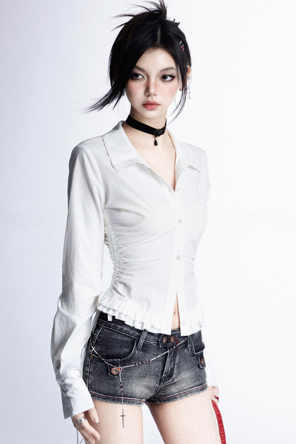 ウエストパンツ スリム ローフィット ホット