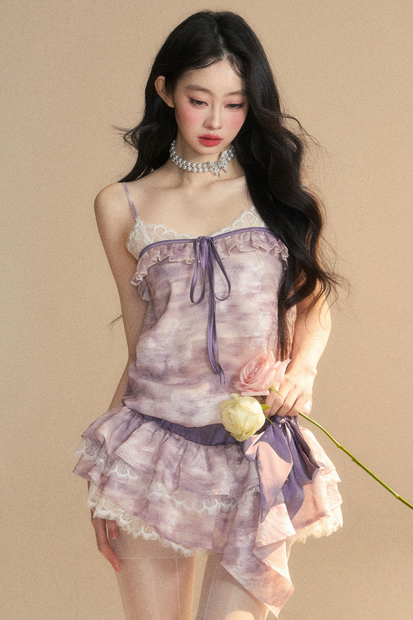 Lila Neckholderkleid „French Breeze“