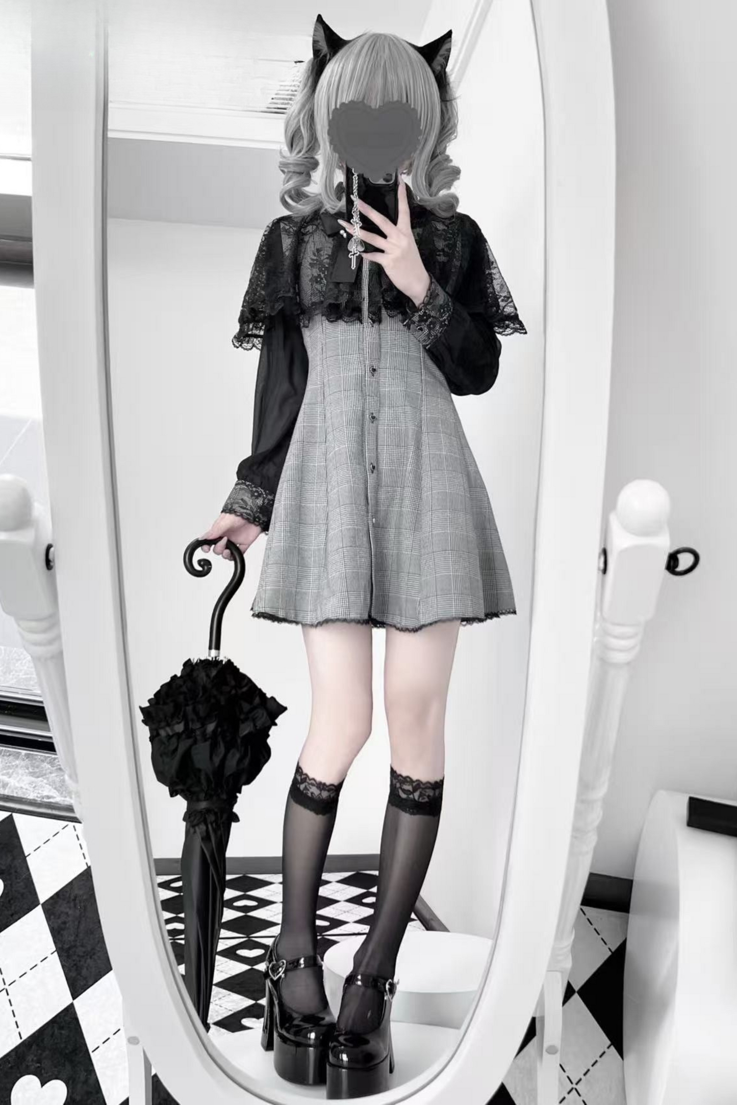 Design Kleid Massenproduktion Mine Kragen Spitze