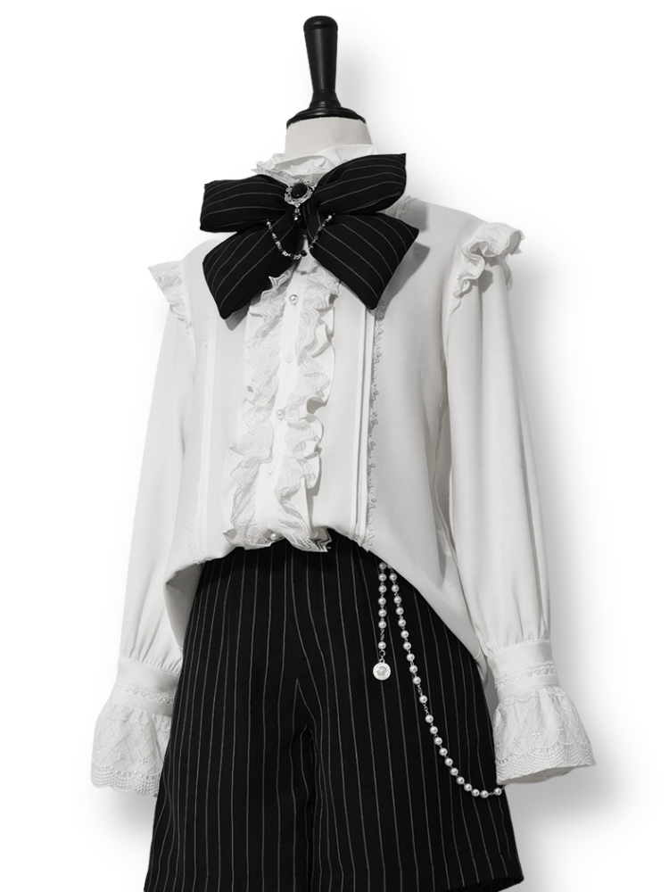 Chemise blanche à manches longues Ouji Bunny Theater