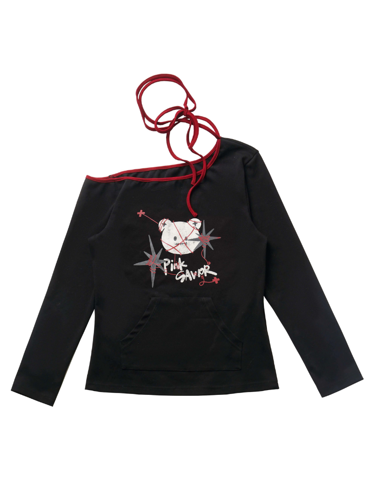 Escape Plan Red Black Work Neck Halter Jacket