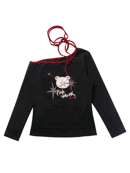 Escape Plan Red Black Work Neck Halter Jacket