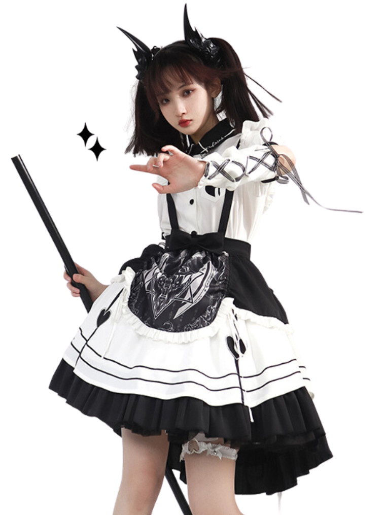 Dienstmädchen-Setup Lolita Englisches Kleid