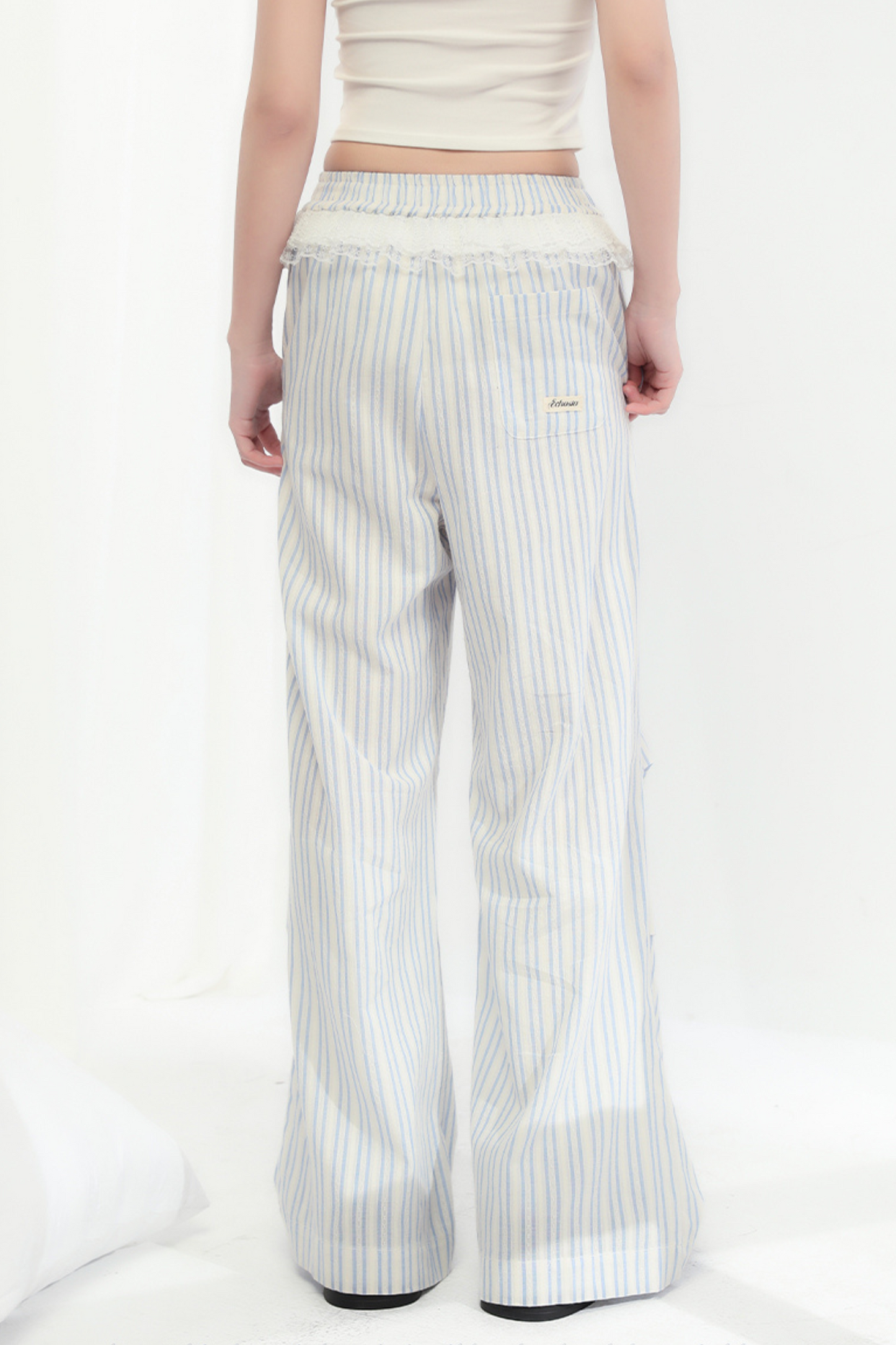 Hosen Gestreift Weit Locker Trend