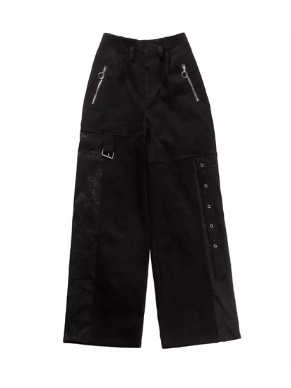 Dragon Check Plus Velvet Leather Jacket Suit