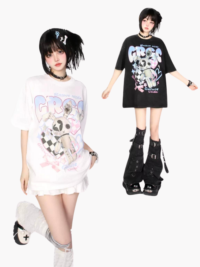 Rabbit T-Shirt Print Dark