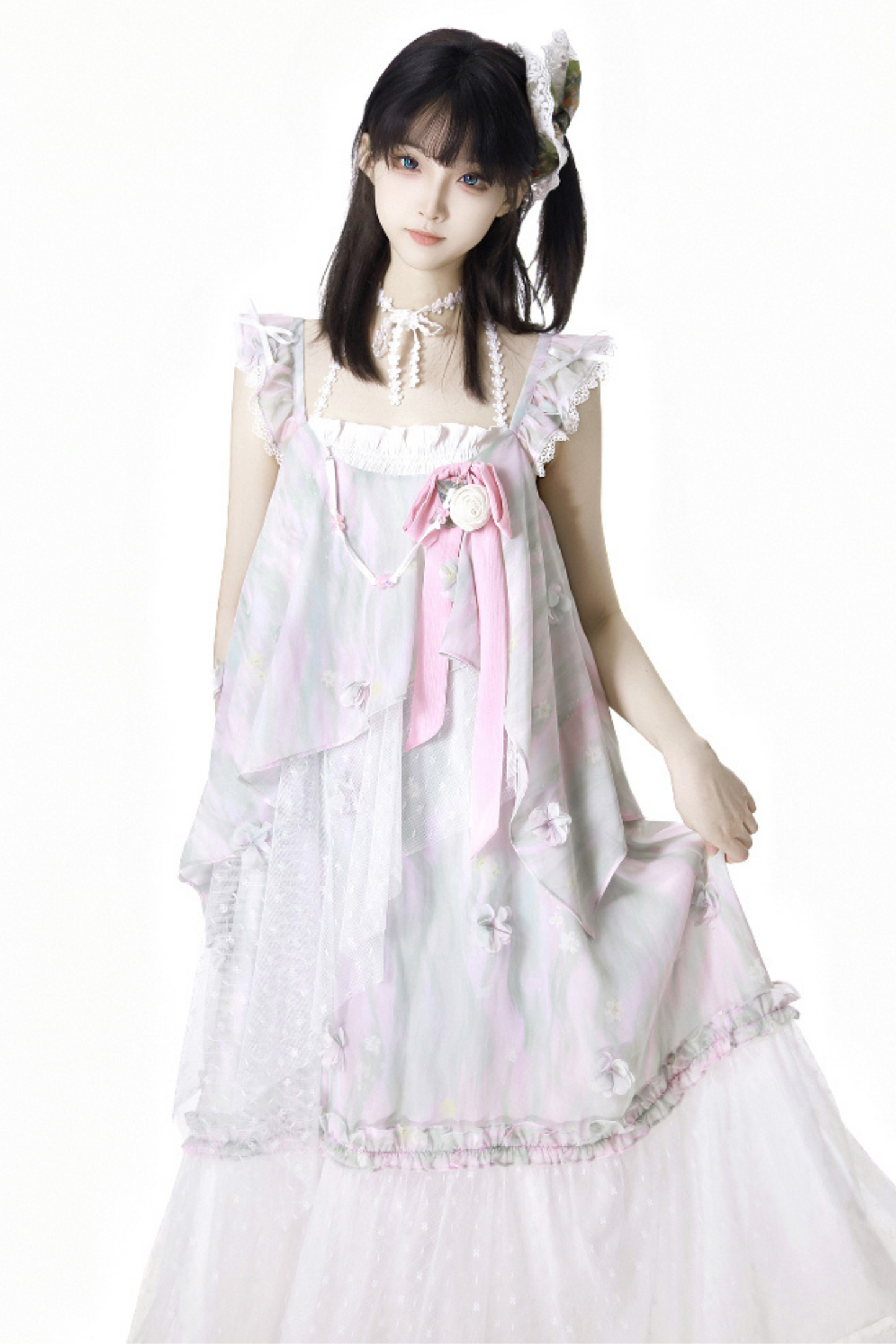 ショートパンツ + ブリス フローラル ノースリーブ トップ ドレス