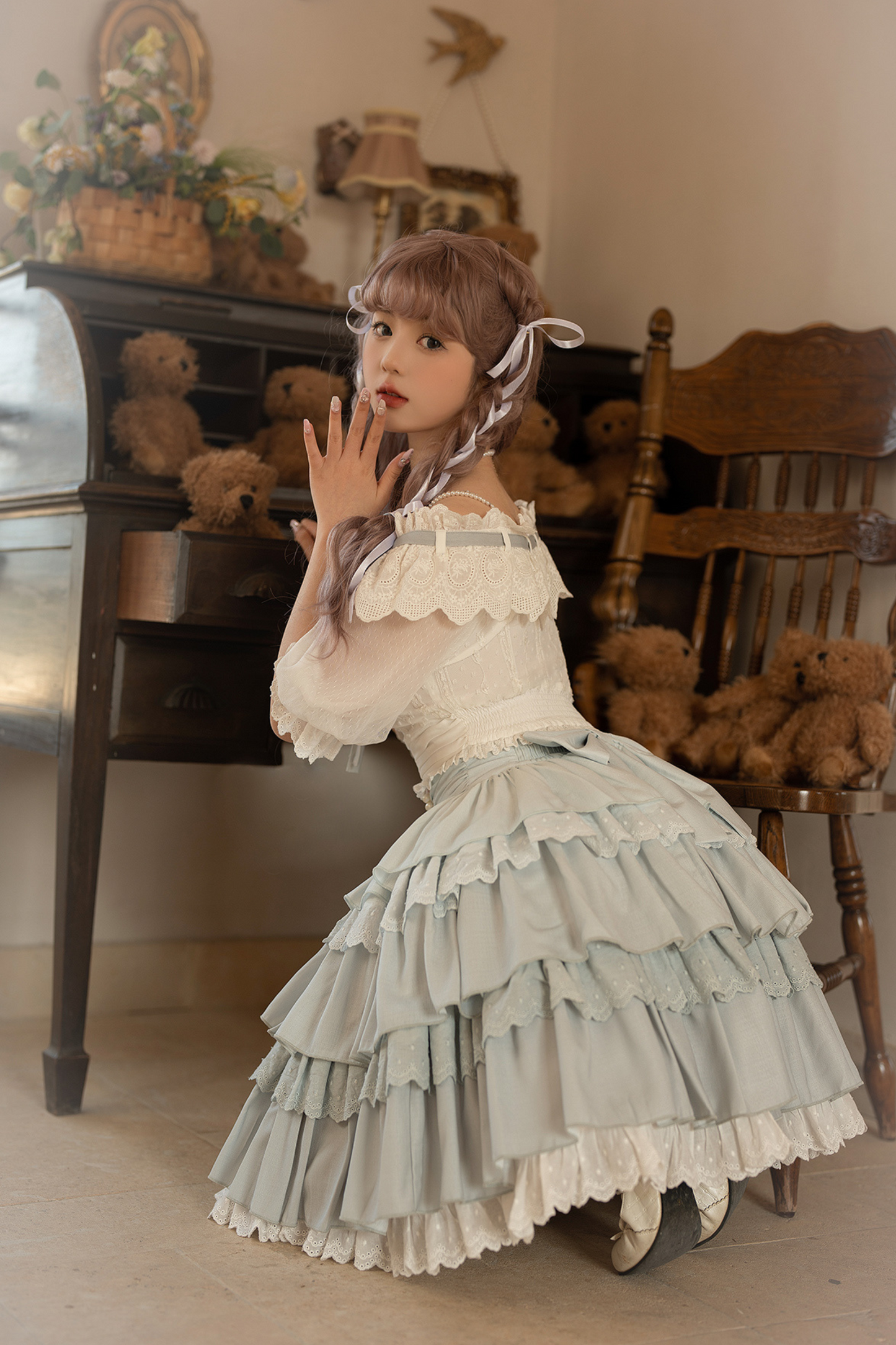 スカートトップ 甘くてかわいい デイリードール + ロリータ