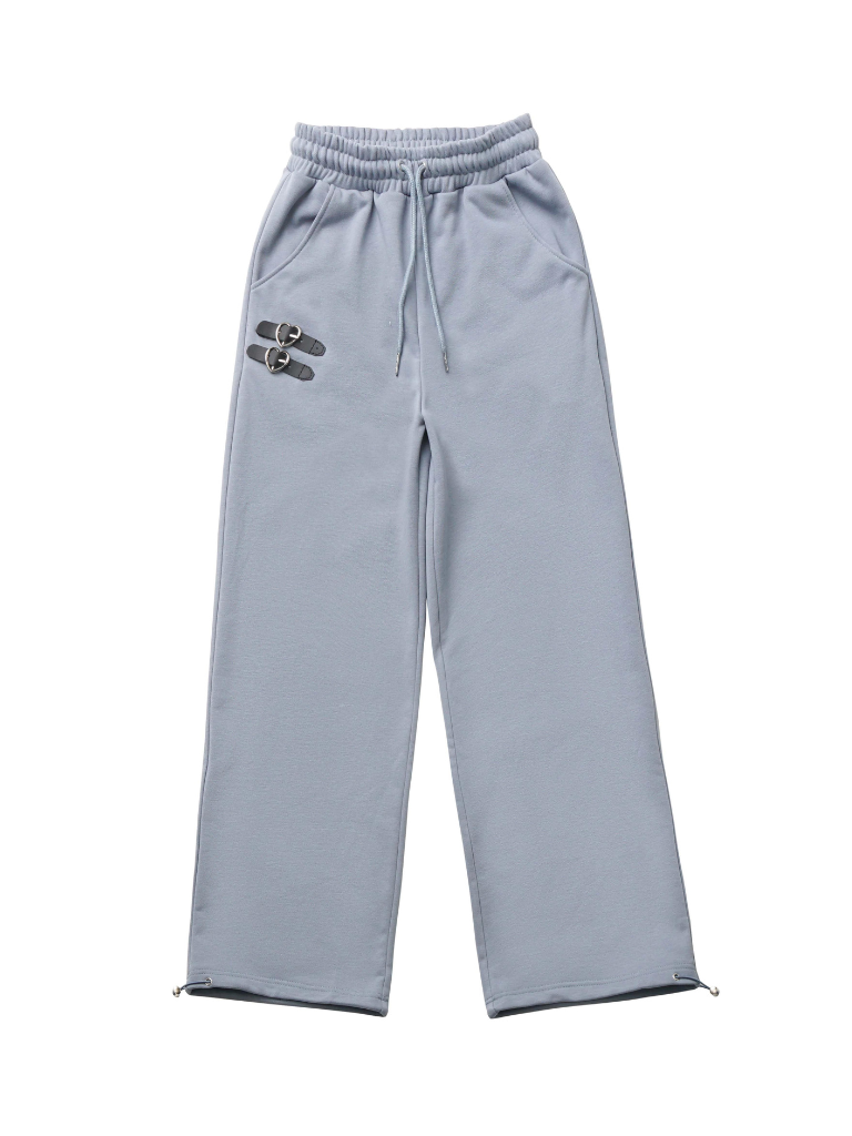 Zip Cami Cross Loose Pants Hoodie Top