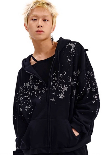 Kapuzenpullover Sternensweatshirt Diamant