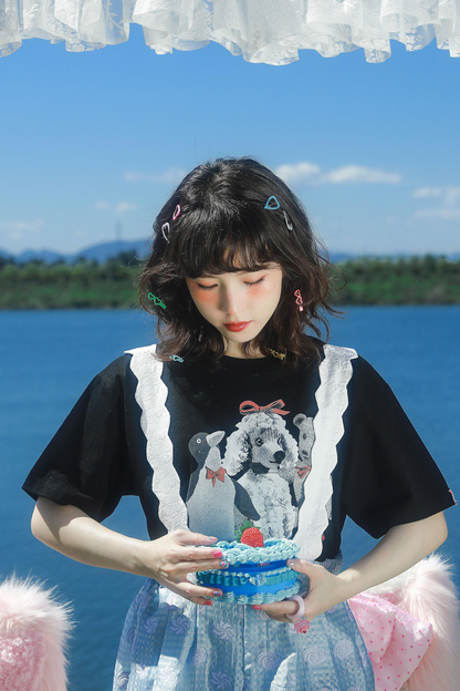 クマペンギンコラージュヴィンテージTシャツ