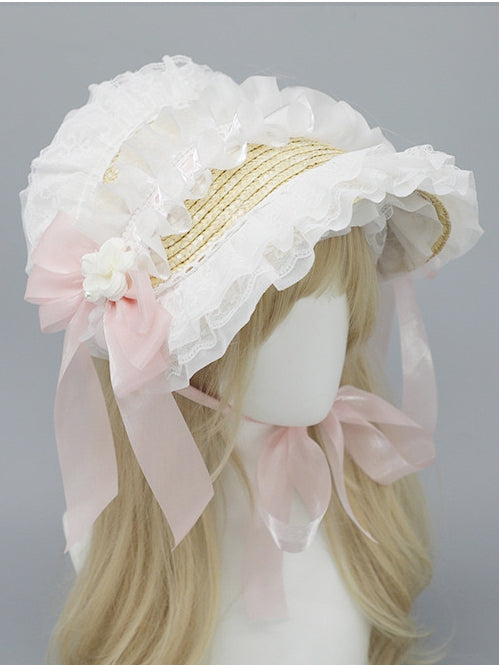Floral Pink/Blue/Green Details Bowknot Design Gorgeous Version