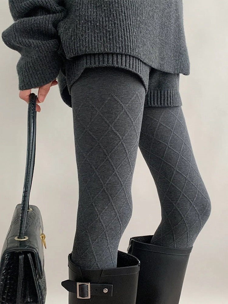 Wool-Blend Knit (5 Diamond Colors) Tights
