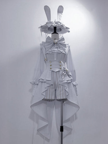 Striped Shorts Ouji Theater Prince Lolita White Bunny