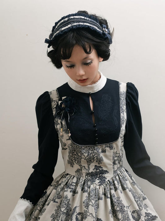 Hairband Rhinestone Embellishments Dark with Blue/Green/Red Lace