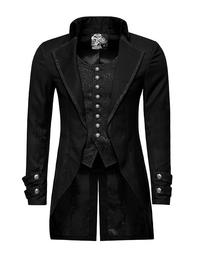 Black Jacket Fake Steampunk Two-pieces Gentleman