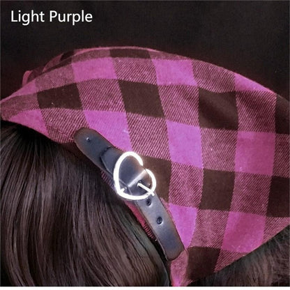 KC Plaid Scarf Triangle Pattern