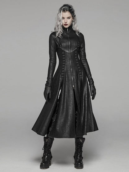 Black Dark Punk Long Coat