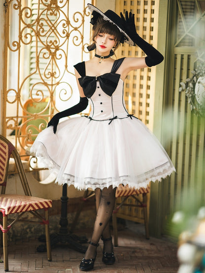 Pink Boned Waist Balletcore Lolita Birthday Dress Homecoming Dress