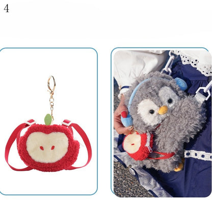 Light Middle/Large Keychain Plush + Options Gray 4 Penguin Backpack/Crossbody Size Bag Cute