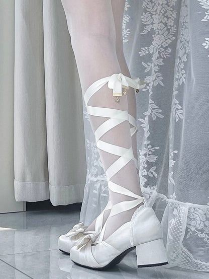 Ankle Elegant Straps Janes White With Buckle Mary Top at Creamy Dual Bow Detachable