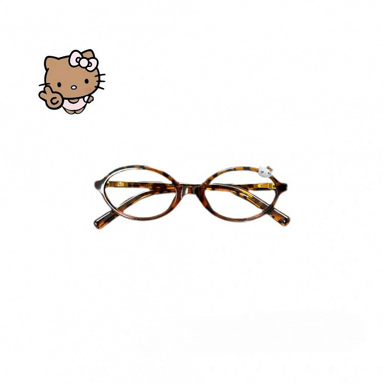 Brown Cat Details Eyeglass Frame - IVONA boutique