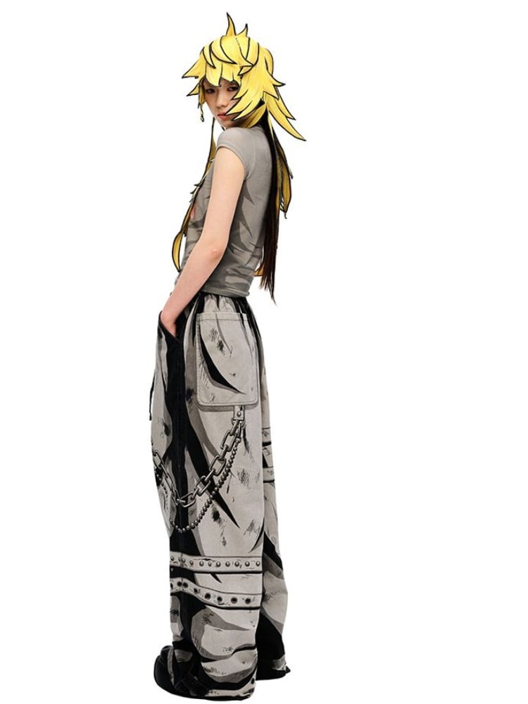 紫/黄色の漫画帽子