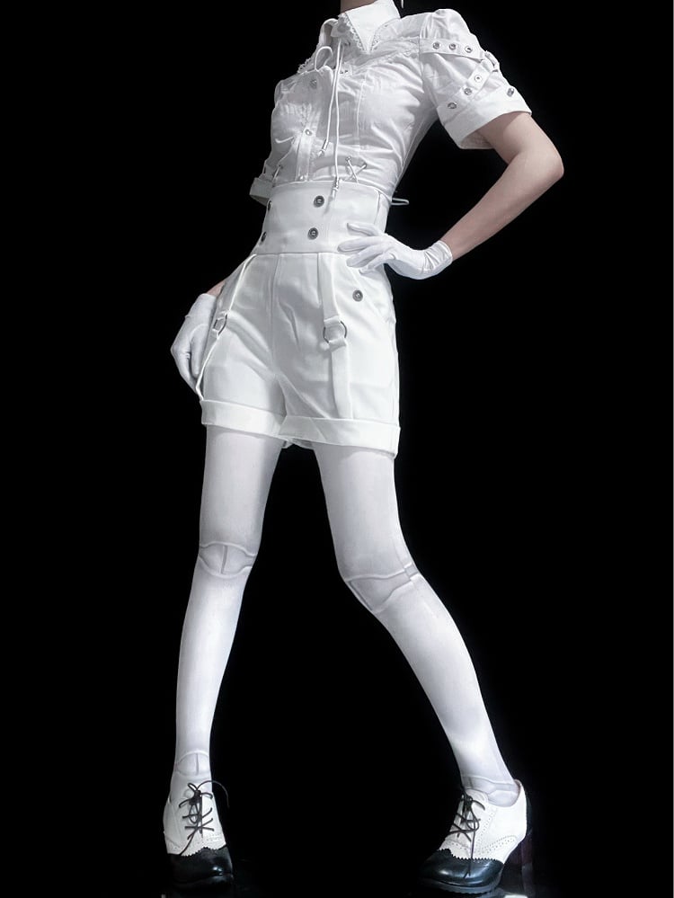 王子ハイウエストホワイトショーツロリータ