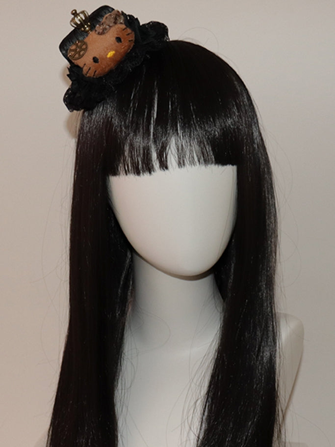 クラウンハットミニブラックキティデコレーション