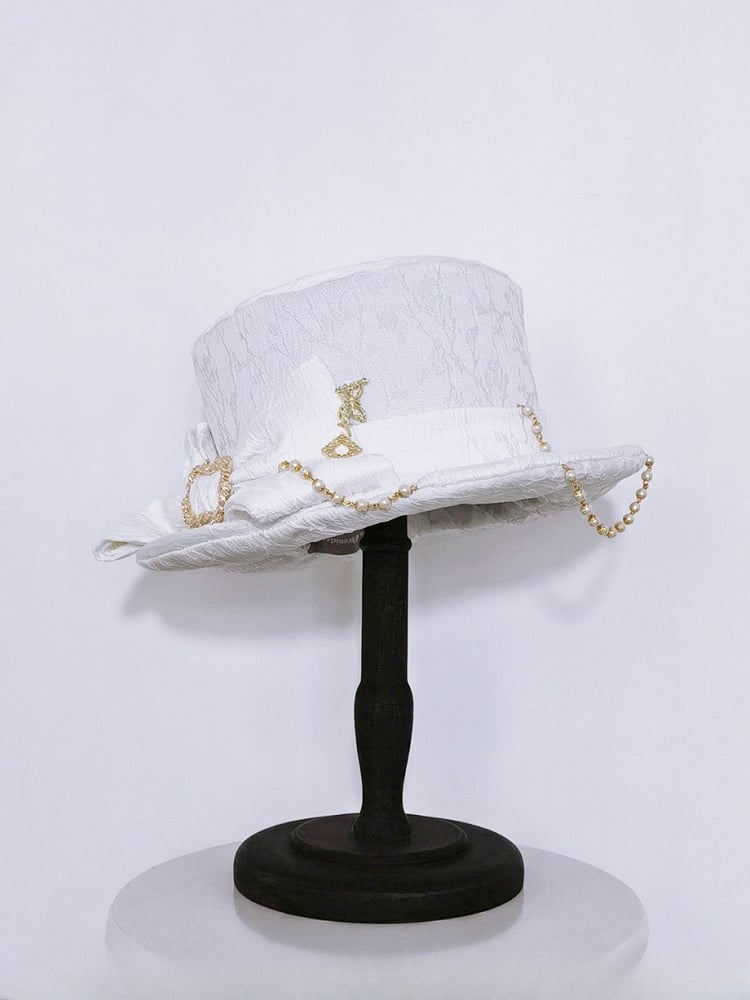 Hat Lolita Top White Ouji Elegant