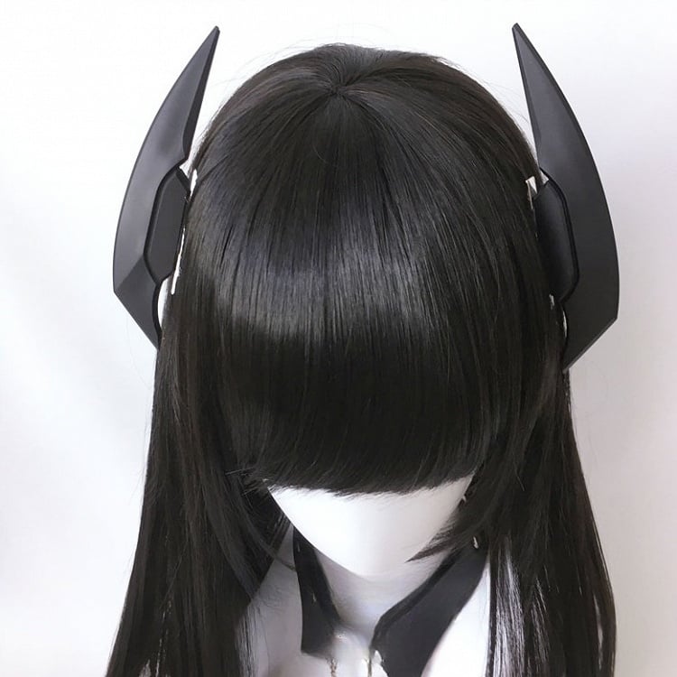 Gray/White/Blue/Black Hairclips Pointed Cyberpunk Horn Fashion