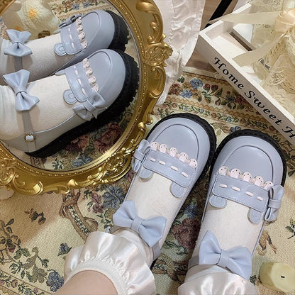 Blue Bow Sweet Mary Bear Janes Elegant Dusty Decor Details and Ear -