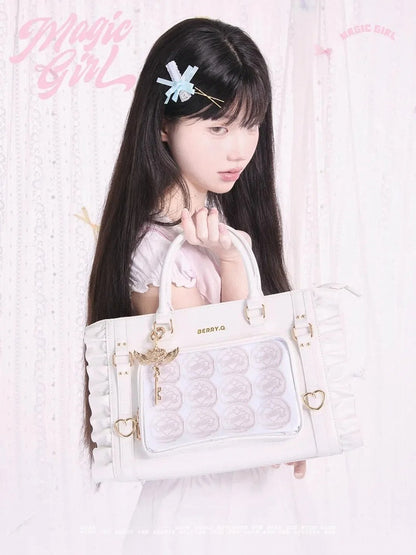 Girl Ita Magical Tote White – Iridescent Large Capacity
