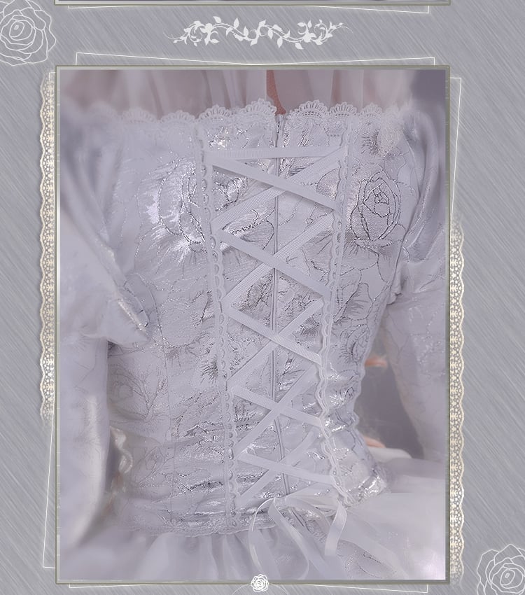 Rozen Maiden Kirakishou Weißes Kleid Lolita-Stil Cosplay Kostüm