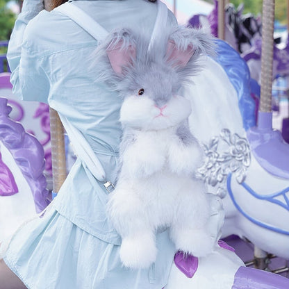 Bag Plush Realistic Backpack/Crossbody Cute Bunny