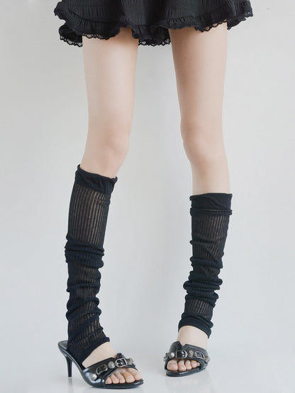 Leg Calf Loose Warmers Pattern Colors Striped Vertical 4