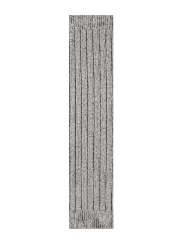 ホワイト/レッド/ライトグレー/ダークグレー/ブラックのニットレッグウォーマー