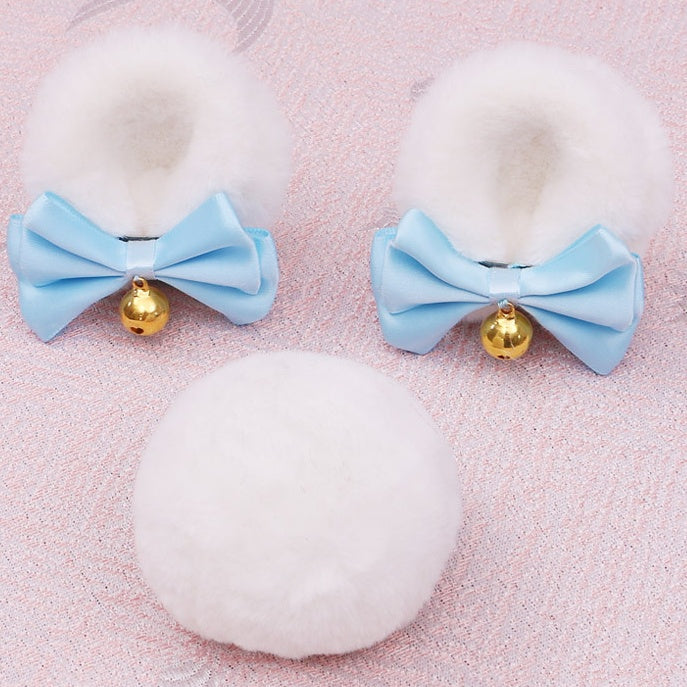 Colors Clips of Cute Pair A Lolita Bear Plush 8 Set Ear Tail + Hair