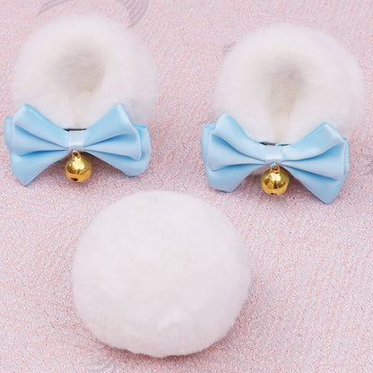Colors Clips of Cute Pair A Lolita Bear Plush 8 Set Ear Tail + Hair