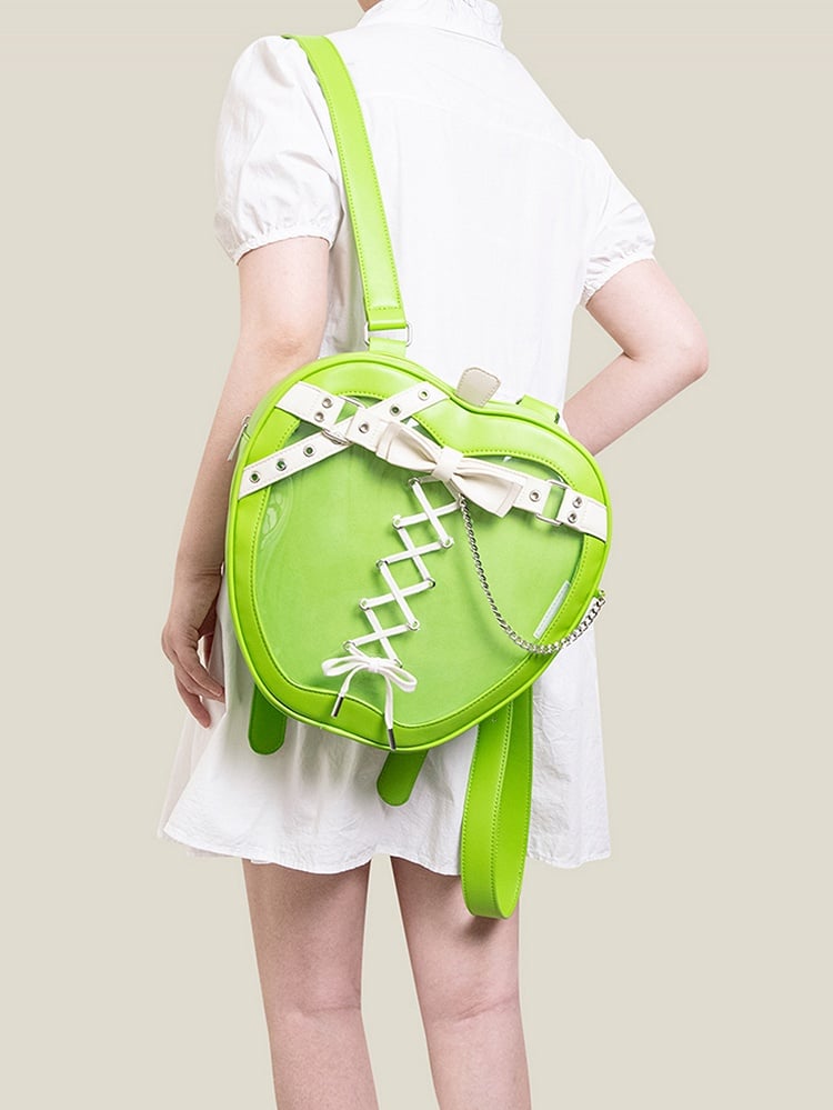 Ita Detail Green Lace-up Backpack Apple Design