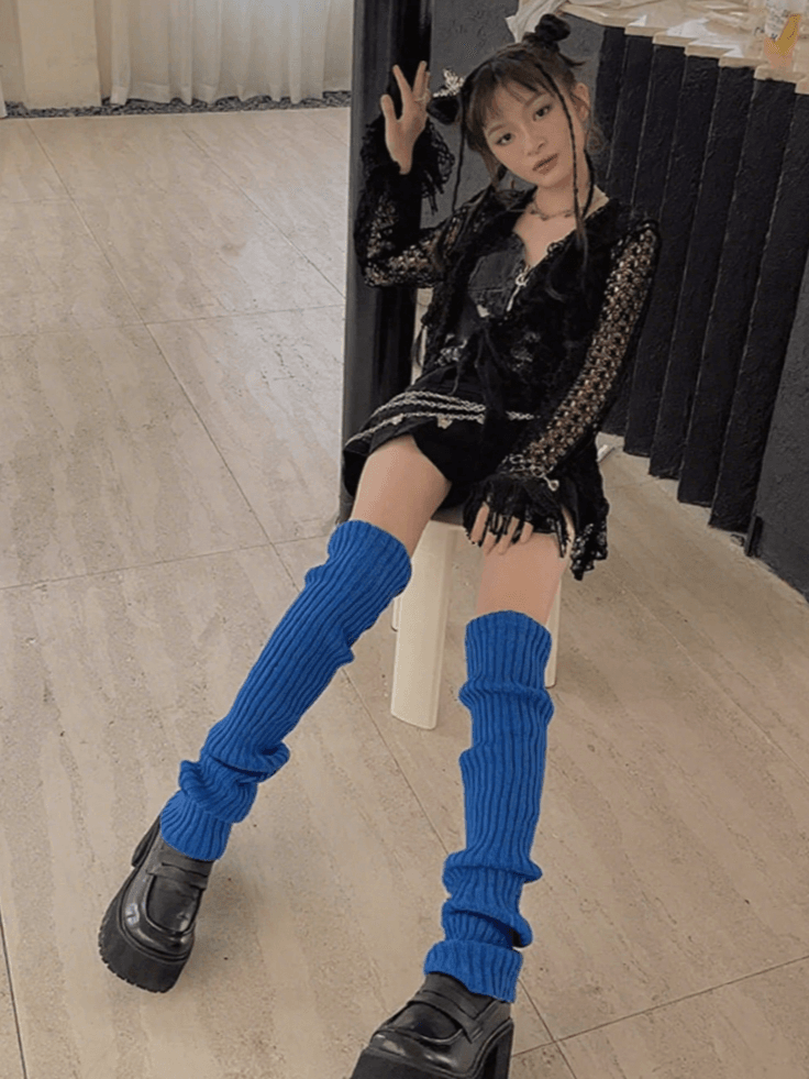 Leg 70CM Warmers Knitted Color Options 15