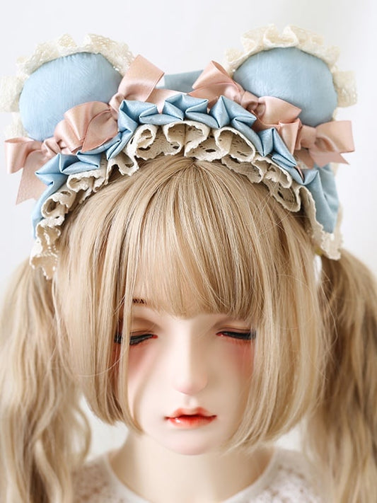 Pink and With Ears Plush KC Bear Detachable Green Lolita Dreamy / Cute