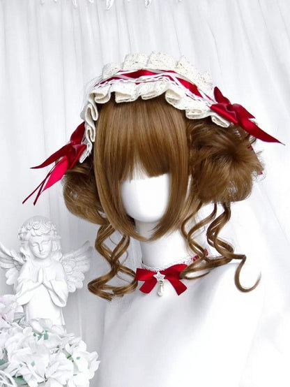 Honey Tea 22cm Full Bangs Bob Wig with Double Bun Claw Clip - Sinwavy