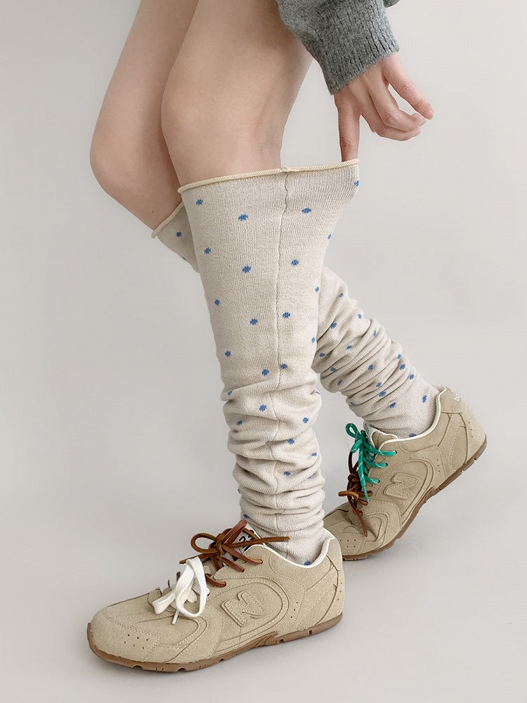 Colors) Dot Polka Leg (3 Warmers Slouchy