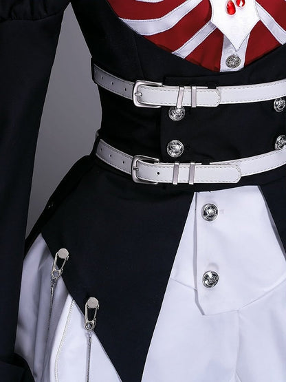 Gothic Prince Outfit Set with Jacket and Choker - Golden Koi Forest