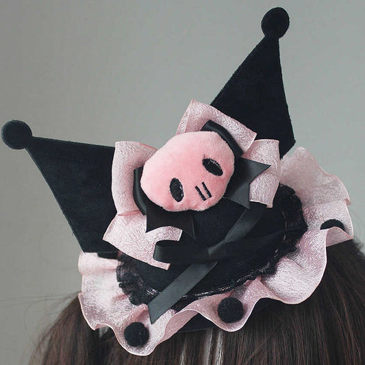 Black Kuro Vibes Bowknot Details Mini Hat