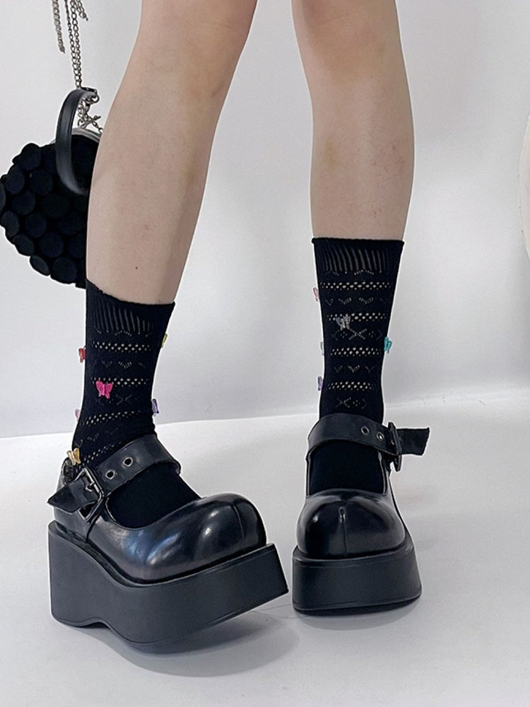 Jane with Platform Buckle Design Shoes Harajuku Black Mary