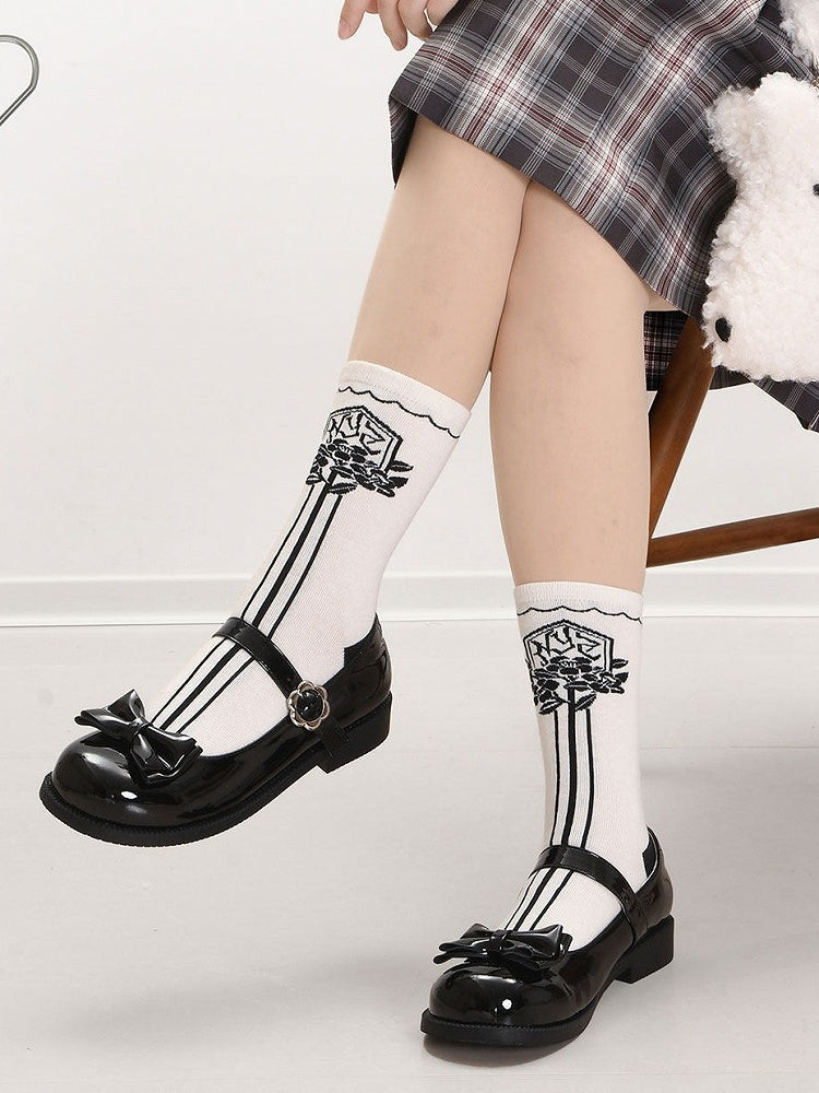 Sweet Lolita Round Toe Buckle Bow Shoes